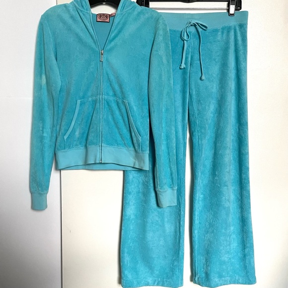 Vintage Y2K Juicy Couture blue velour tracksuit - Picture 7 of 16